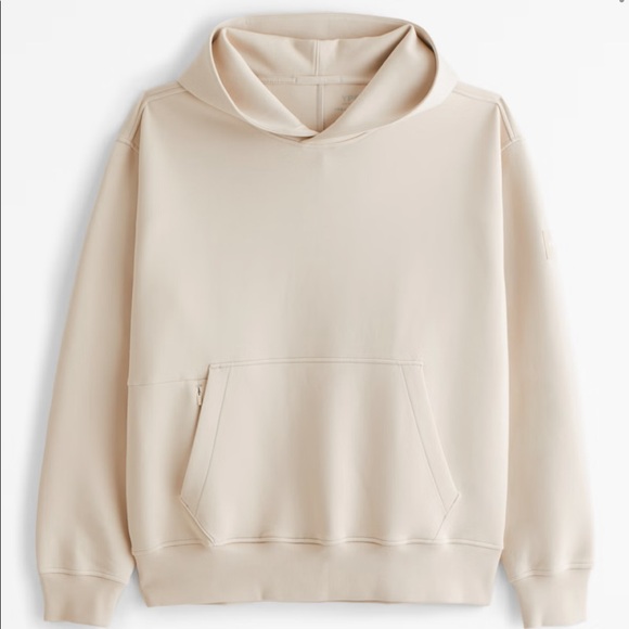 Small ABERCROMBIE oversized hoodie in cream - Picture 1 of 2